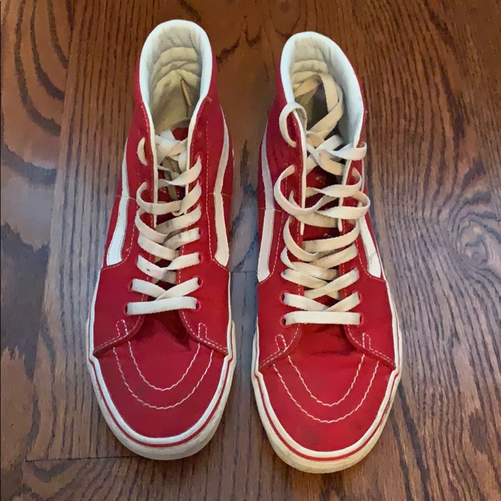 Red high top vans